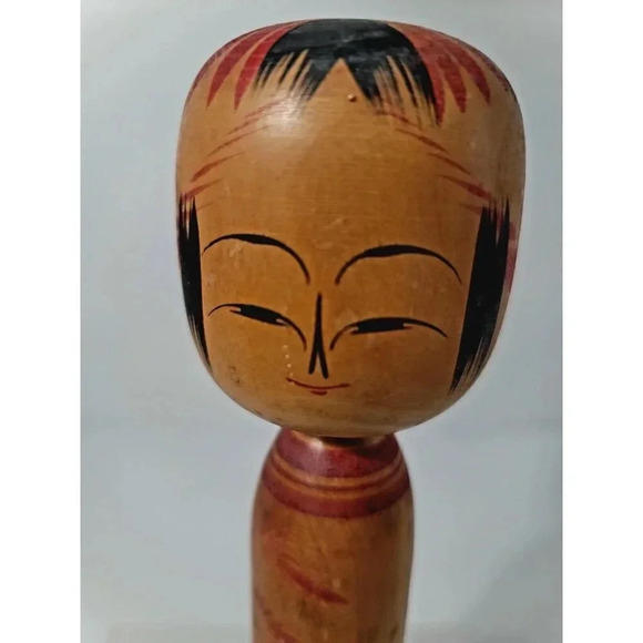 Kokeshi GOTO KIZO 18cm Japanese 7" Traditional Wooden Doll Vintage From JAPAN - Picture 6 of 7
